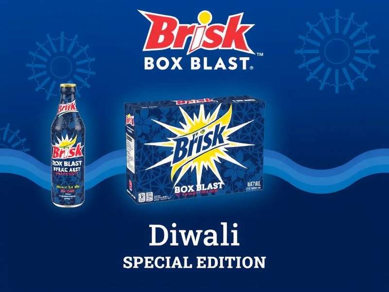 Diwali festival special edition with firework animations Brisk Box Blast Diwali Special Edition